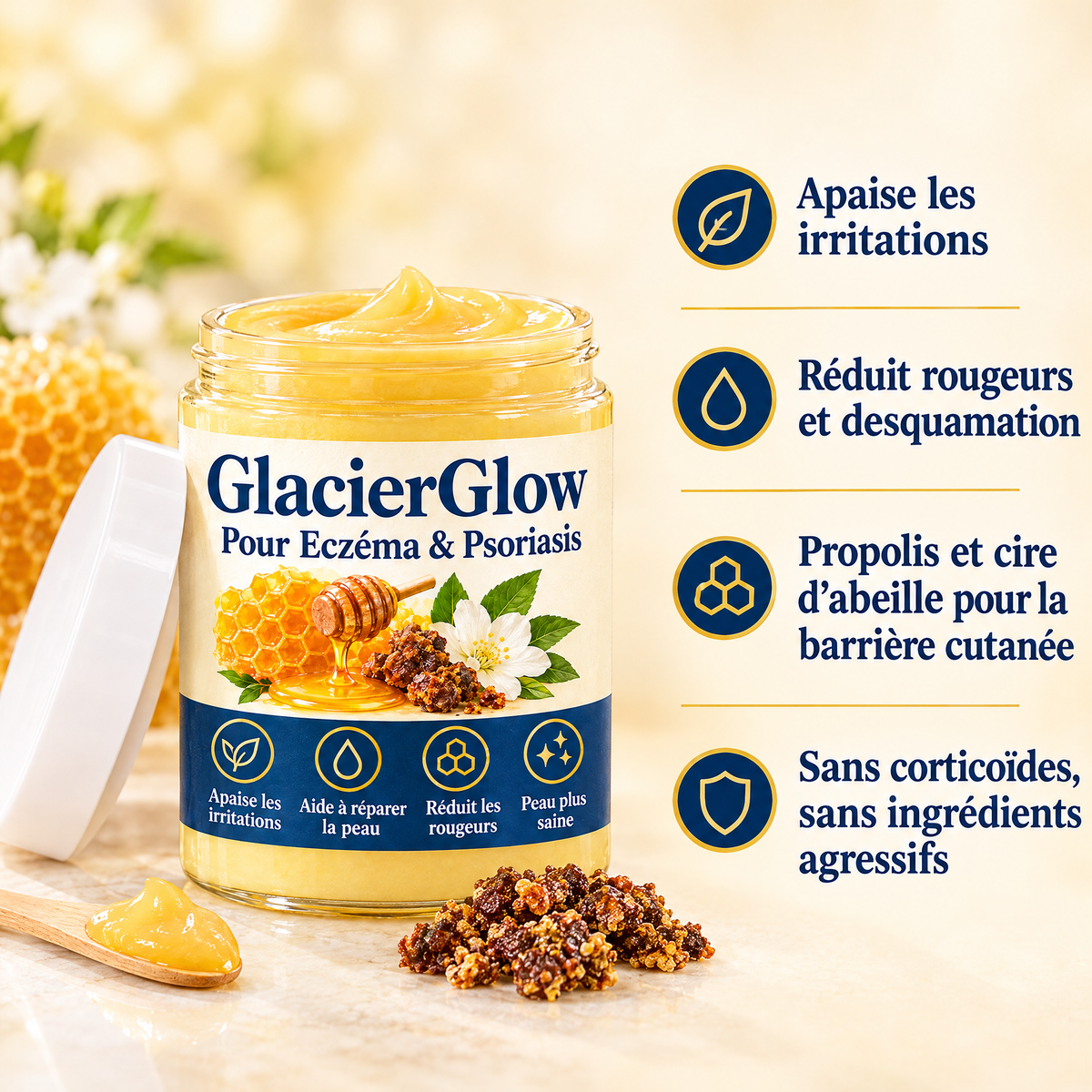 Glacielle – Baume apaisant pour peaux sujettes à l'eczéma et au psoriasis